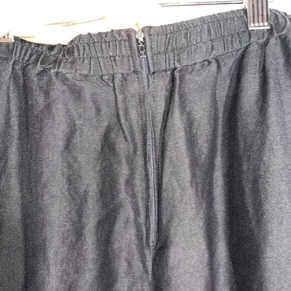 Vintage High Waist Black Linen Like Pants Size 12 Classic Carol Collection - Picture 5 of 11